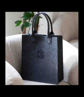 ZAG BIJOUX sac feutrine gris foncé