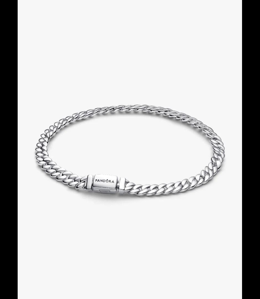 PANDORA Bracelet Maille Cubaine ARGENT TAILLE 18 CM