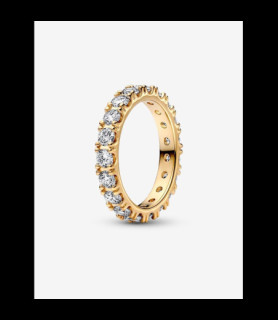 PANDORA Bague Éternité Rang Scintillant Métal doré à l'Or 14 carats DOIGT 52