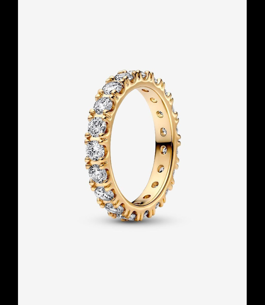 PANDORA Bague Éternité Rang Scintillant Métal doré à l'Or 14 carats DOIGT 52