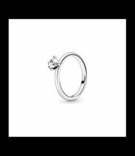 PANDORA bague pierre blanche forme coeur  taille 52