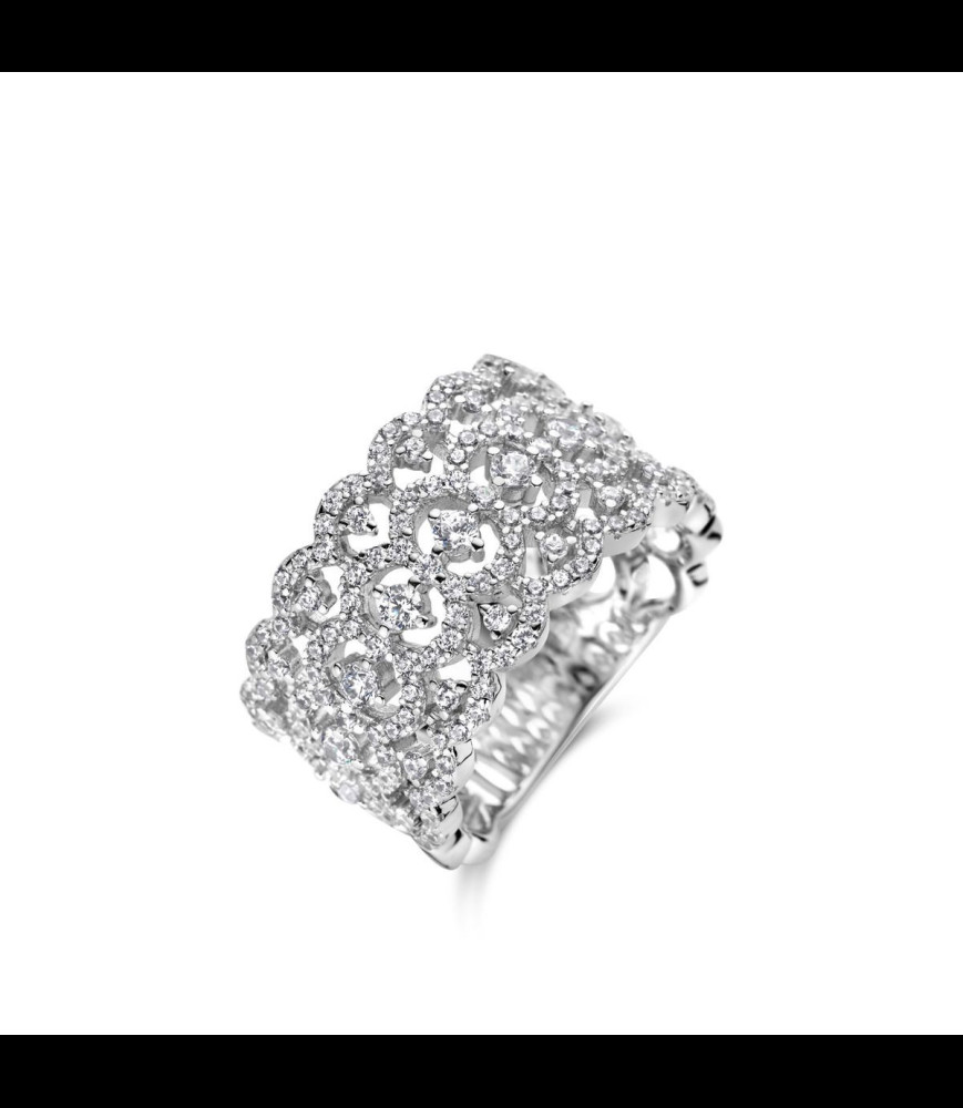 NAIOMY Bague argent et oxydes de zirconium taille 56 uniquement