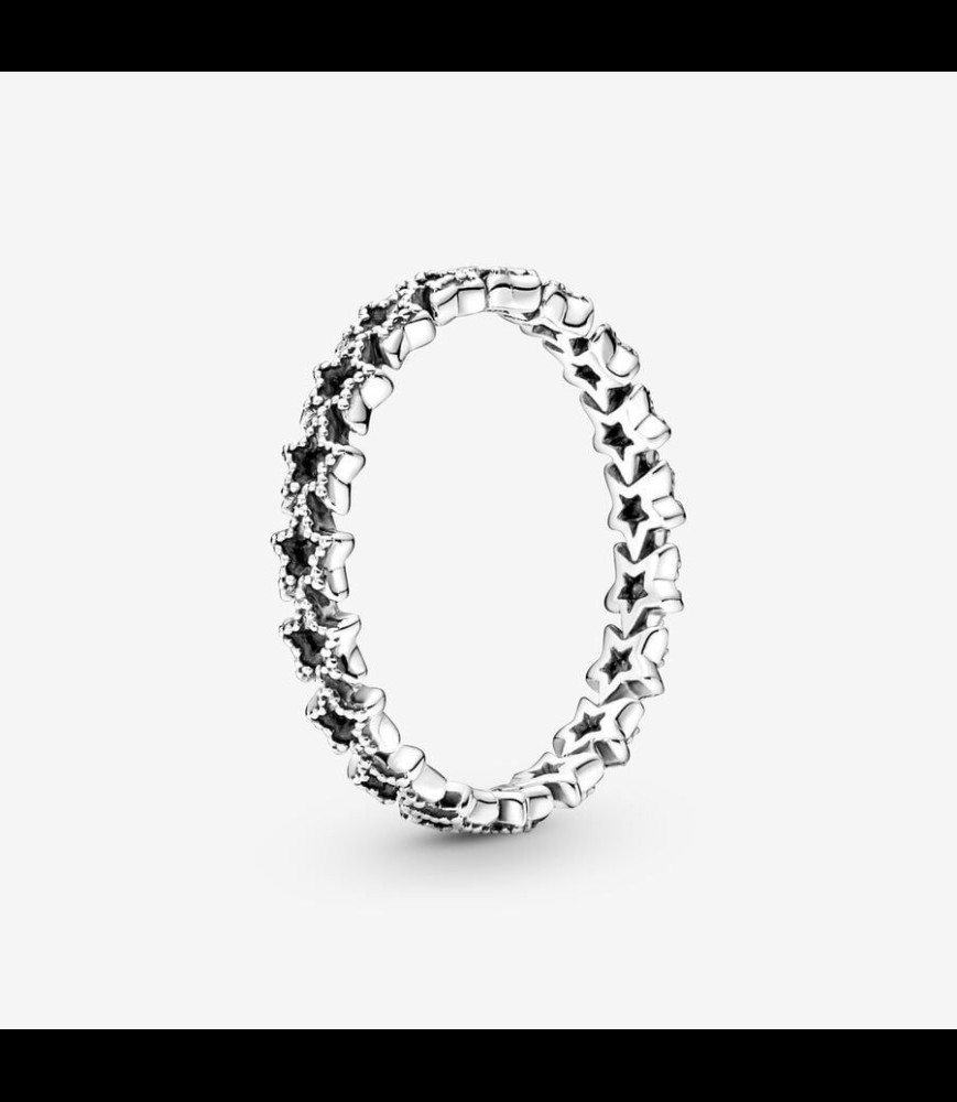 PANDORA Bague Couronne d'Étoiles Asymétriques TAILLE 50