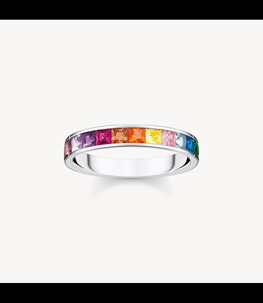 THOMAS SABO Bague pierres colorées argent TAILLE 52 UNIQUEMENT