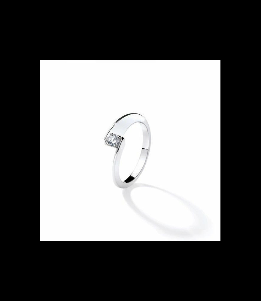GAREL Solitaire Garel Envol en or blanc et diamant de 0.15ct TAILLE 55