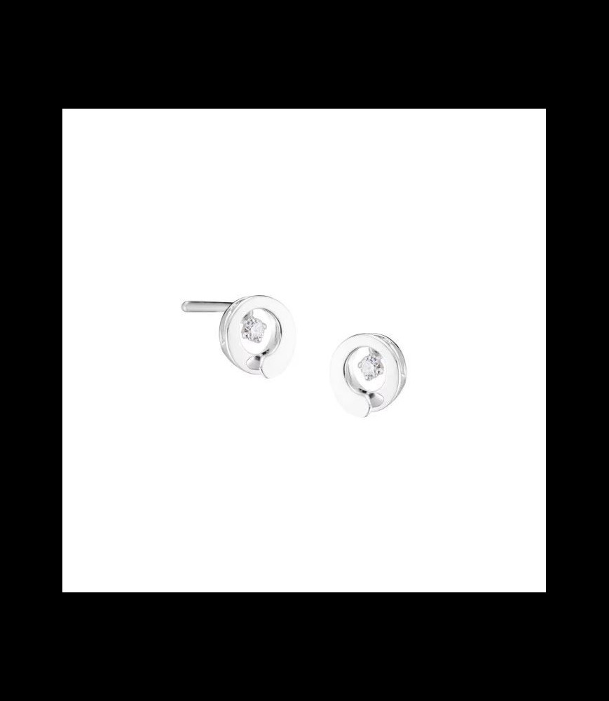 GAREL Boucles d'oreilles Garel Envol en or blanc et diamants de 0.06ct GVS