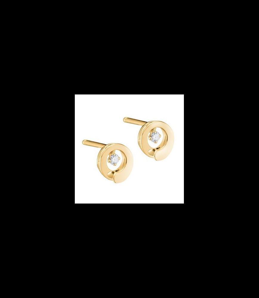 GAREL Boucles d'oreilles boutons Envol or & diamants Garel - 74XC06J