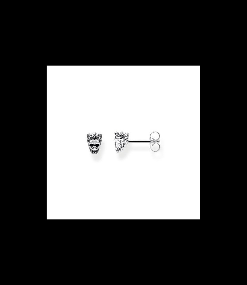 THOMAS SABO CLOUS D'OREILLES TÊTE DE MORT ROI