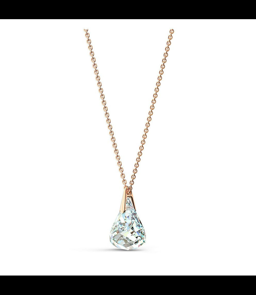 SWAROVSKI Swarovski Collier Spirit, blanc, métal doré rose