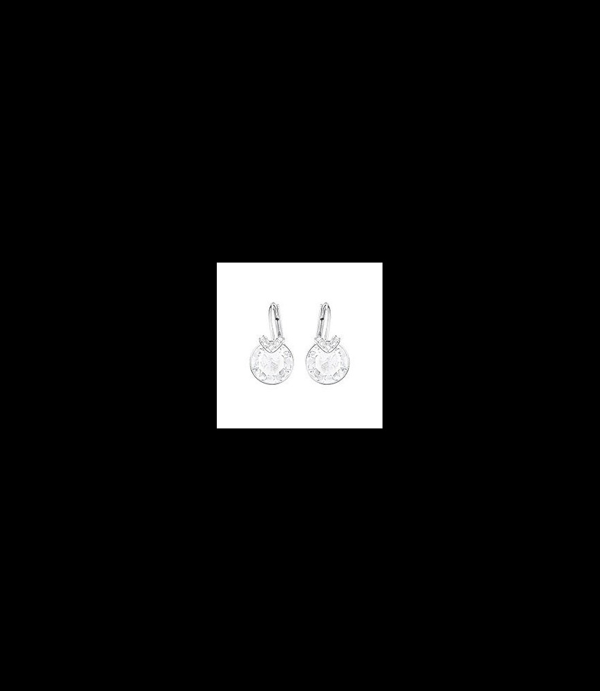 Boucles d'oreilles Bella V  Rond, Blanc, Métal rhodié