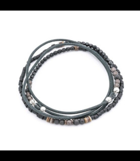 TETES BLONDES ALEX CUIR Bracelet 4 tours