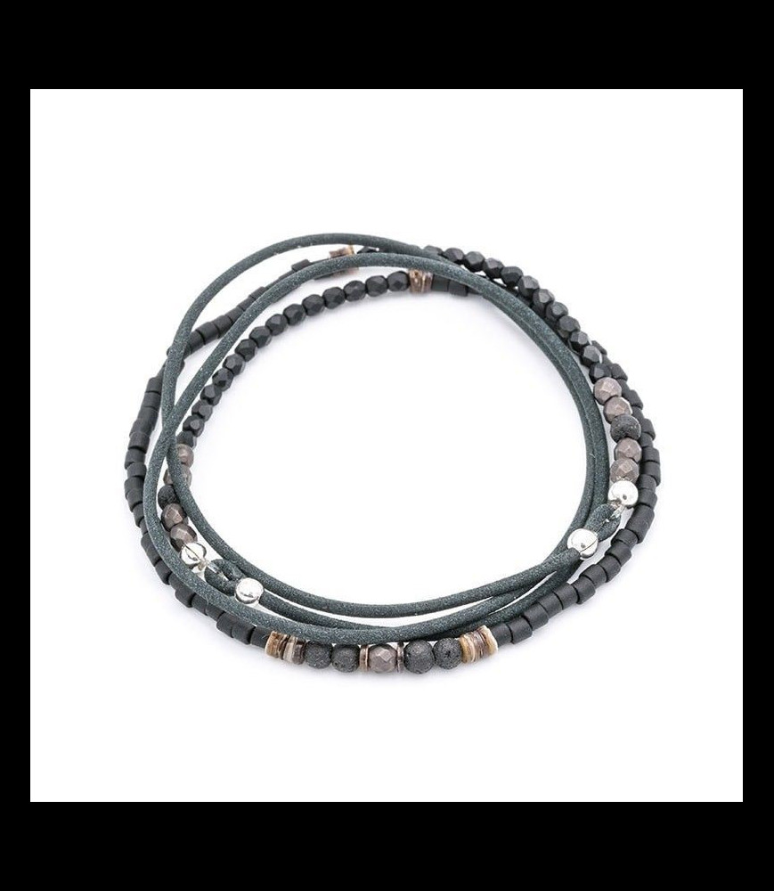 TETES BLONDES ALEX CUIR Bracelet 4 tours