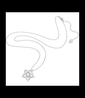 SWAROVSKI Pendentif Stella Étoile, Blanc, Métal rhodié