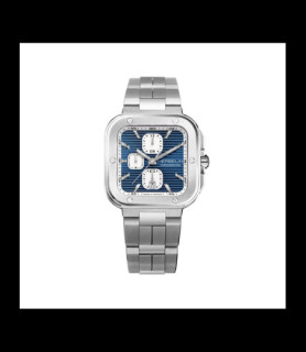 HERBELIN CAP CAMARAT SQUARE CHRONOGRAPHE BLEU