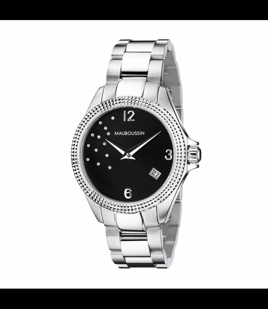 MAUBOUSSIN Montre Mauboussin L'Heure de Paix acier et diamants