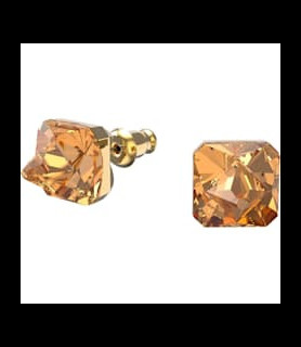 SWAROVSKI Clous d'oreilles Ortyx Taille pyramide, Jaunes, Placage de ton or