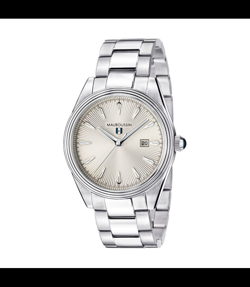MAUBOUSSIN Montre De Midi à Minuit Acier, cadran blanc