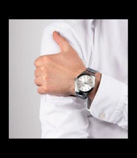 MAUBOUSSIN Montre De Midi à Minuit Acier, cadran blanc