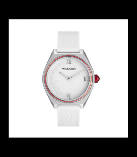 MAUBOUSSIN Montre Elle a mis le feu blanche Aluminium et silicone blanche