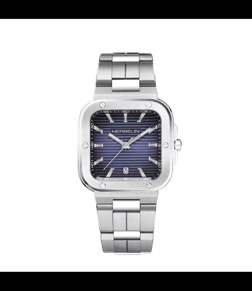 HERBELIN CAP CAMARAT – SQUARE – ACIER & BLEU