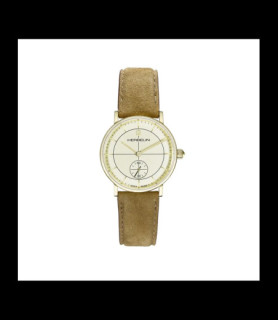 HERBELIN MONTRE INSPIRATION – PETITE SECONDE – DORÉ & CUIR SUÉDÉ