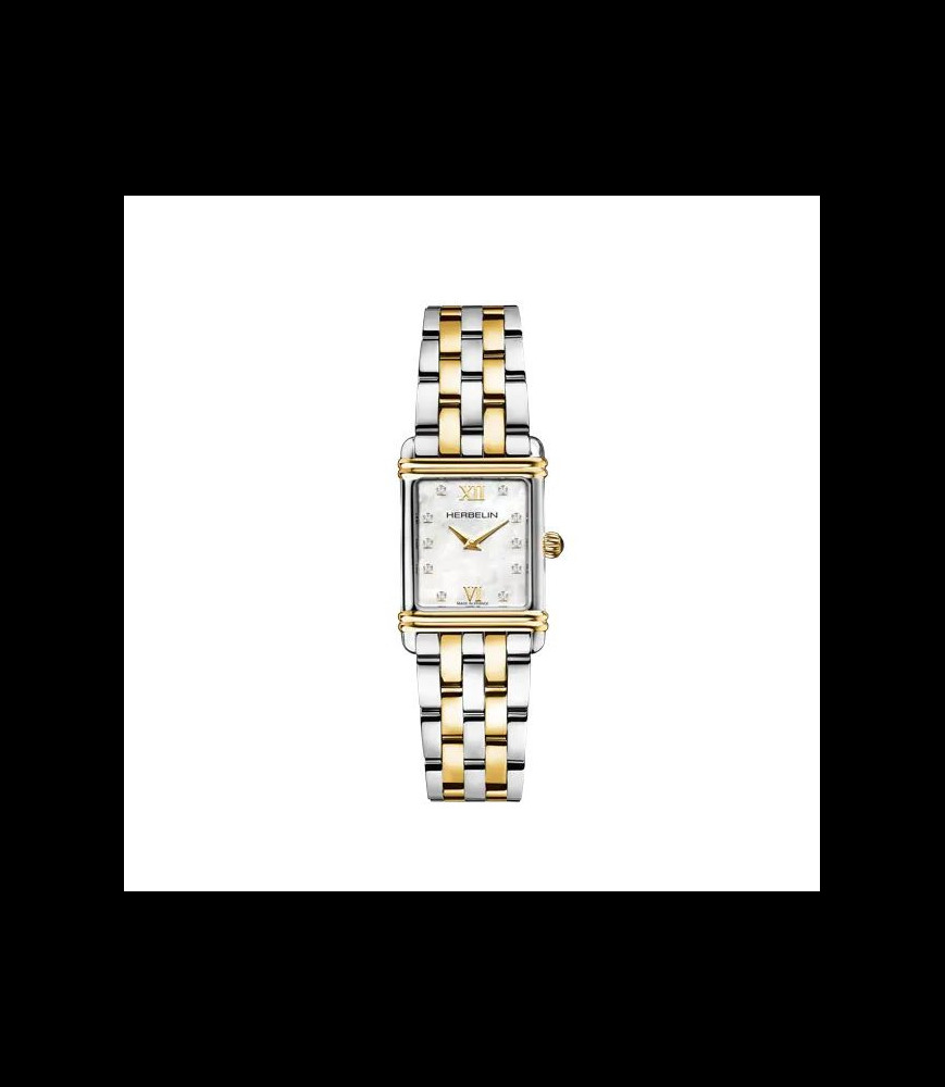 HERBELIN ART DÉCO – QUARTZ – BICOLORE & ZIRCONIUM