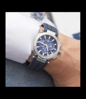 HERBELIN NEWPORT – CHRONOGRAPHE – ACIER, BLEU & NOIR