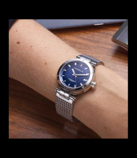 HERBELIN NEWPORT – AUTOMATIQUE – NACRE BLEUE & DIAMANTS