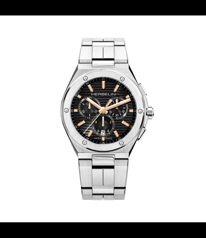 HERBELIN CAP CAMARAT – CHRONOGRAPHE – ACIER & PVD OR ROSE
