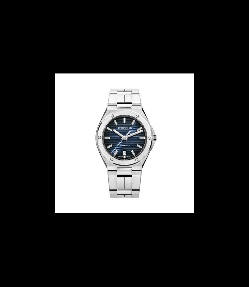 HERBELIN MONTRE CAP CAMARAT – AUTOMATIQUE DATE – ACIER & BLEU