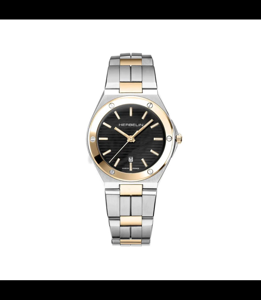 HERBELIN MONTRE CAP CAMARAT – BICOLORE – NACRE NOIRE