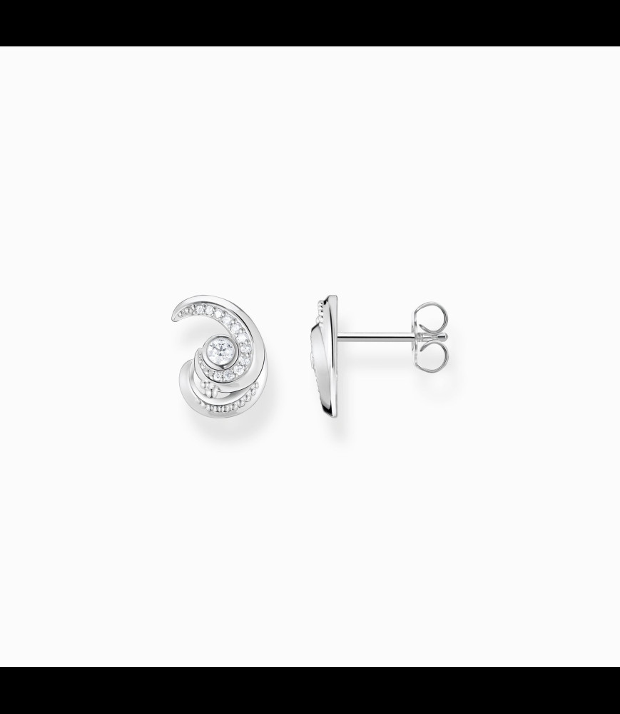 THOMAS SABO Clous d'oreilles vague vec pierres