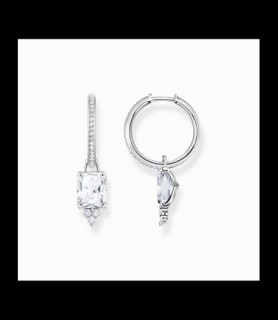 THOMAS SABO Créoles avec pierres blanches argent