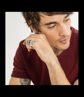 THOMAS SABO Bague tête de mort maori tour de doigt 64