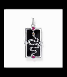 THOMAS SABO Pendentif serpent émail à froid noir argent