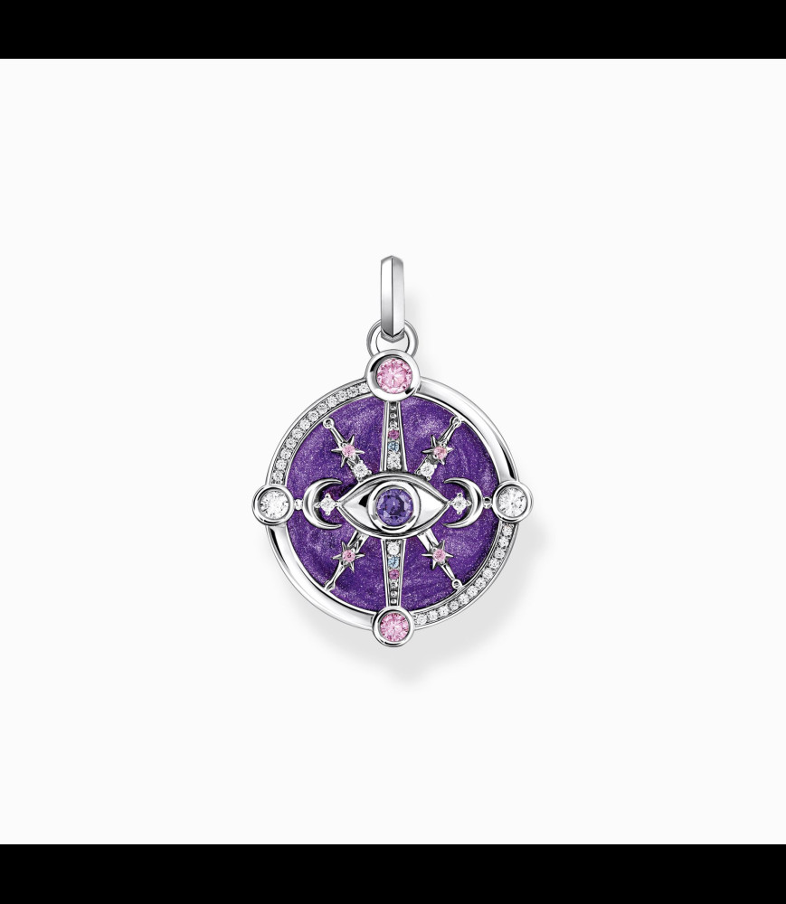 THOMAS SABO Pendentif œil avec détails cosmiques et pierres argent