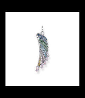 THOMAS SABO Pendentif aile de colibri multicolore argent la chaine n est pas incluse
