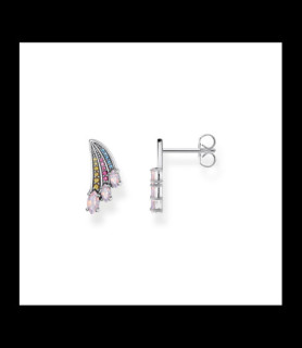 thomas sabo CLOUS D'OREILLES AILE DE COLIBRI MULTICOLORE ARGENT
