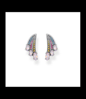 thomas sabo CLOUS D'OREILLES AILE DE COLIBRI MULTICOLORE ARGENT