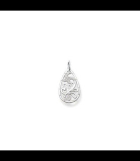 THOMAS SABO Pendentif Pendentif en forme de poire serti de pierres en argent
