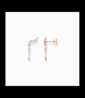 THOMAS SABO Boucles d'oreilles grimpante cristaux de glace or rose