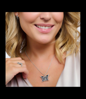 THOMAS SABO Pendentif papillon étoile & lune argent   la chaine n est pas incluse