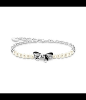 THOMAS SABO Bracelet nœud en argent avec perles d'eau douce Lovely Romance