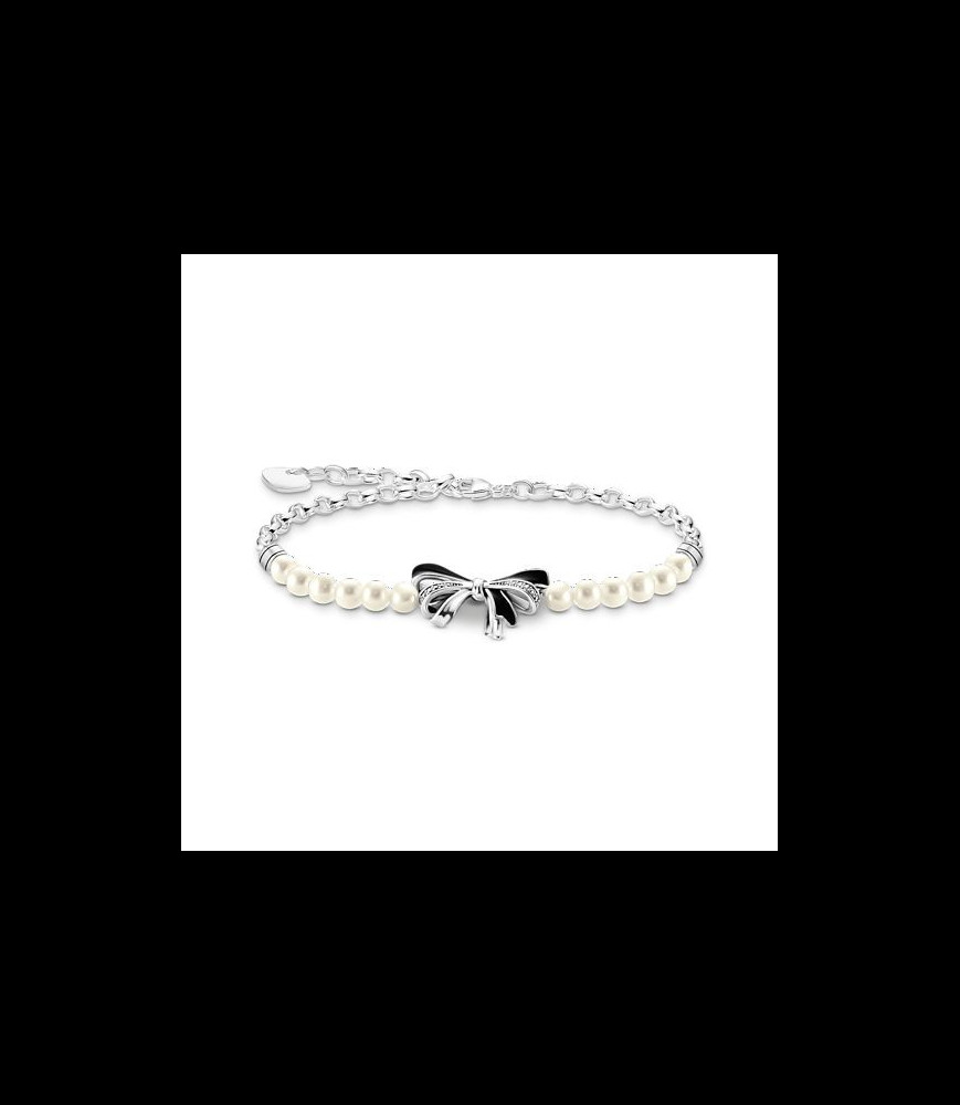 THOMAS SABO Bracelet nœud en argent avec perles d'eau douce Lovely Romance