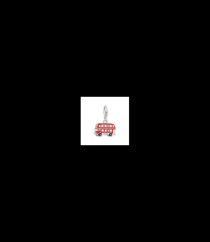 THOMAS SABO Breloque Charm bus rouge LONDRES en argent