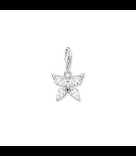 THOMAS SABO Pendentif Charm papillon pierres blanches