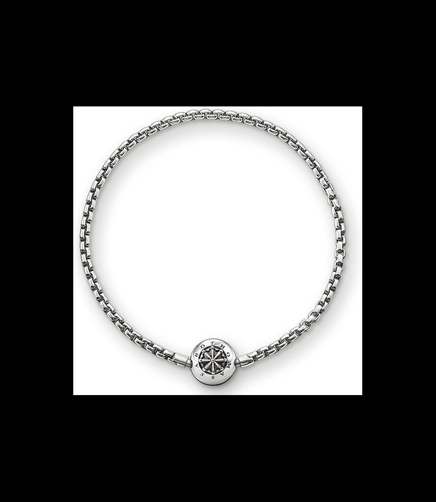 THOMAS SABO Bracelet unisexe en argent sterling 925 noirci TAILLE 22 CM