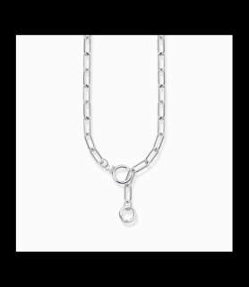 THOMAS SABO Collier femme à maillons avec deux fermoirs anneau, réglable