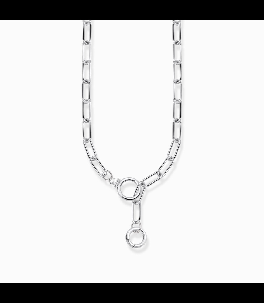 THOMAS SABO Collier femme à maillons avec deux fermoirs anneau, réglable