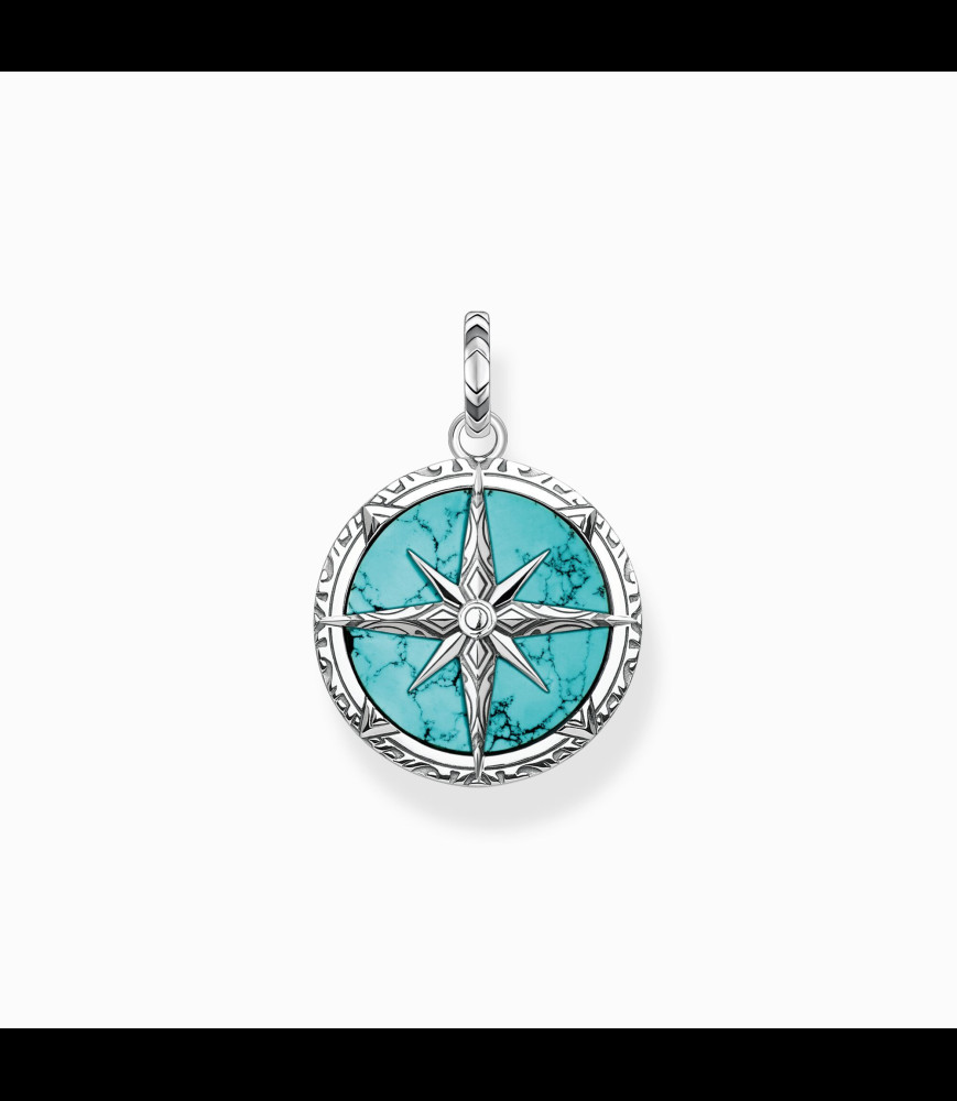 THOMAS SABO Pendentif boussole turquoise